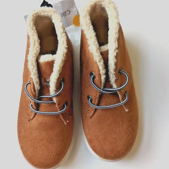 Carter's Toddler Kids Boys Sneaker Boot Faux Suede Winter Lace-Up Shoe B… - Picture 6 of 9